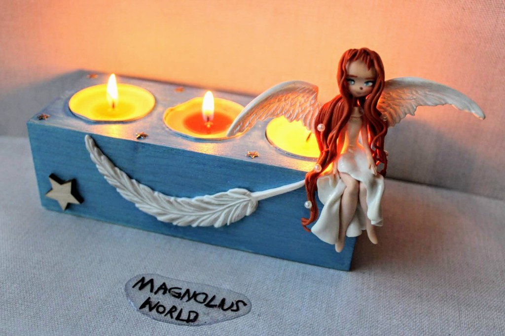 świecznik handmade fimo